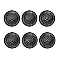 Silver And Black All Seeing Eye Print Coaster Set