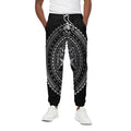 Silver And Black All Seeing Eye Print Cotton Sweatpants