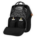 Silver And Black All Seeing Eye Print Diaper Bag