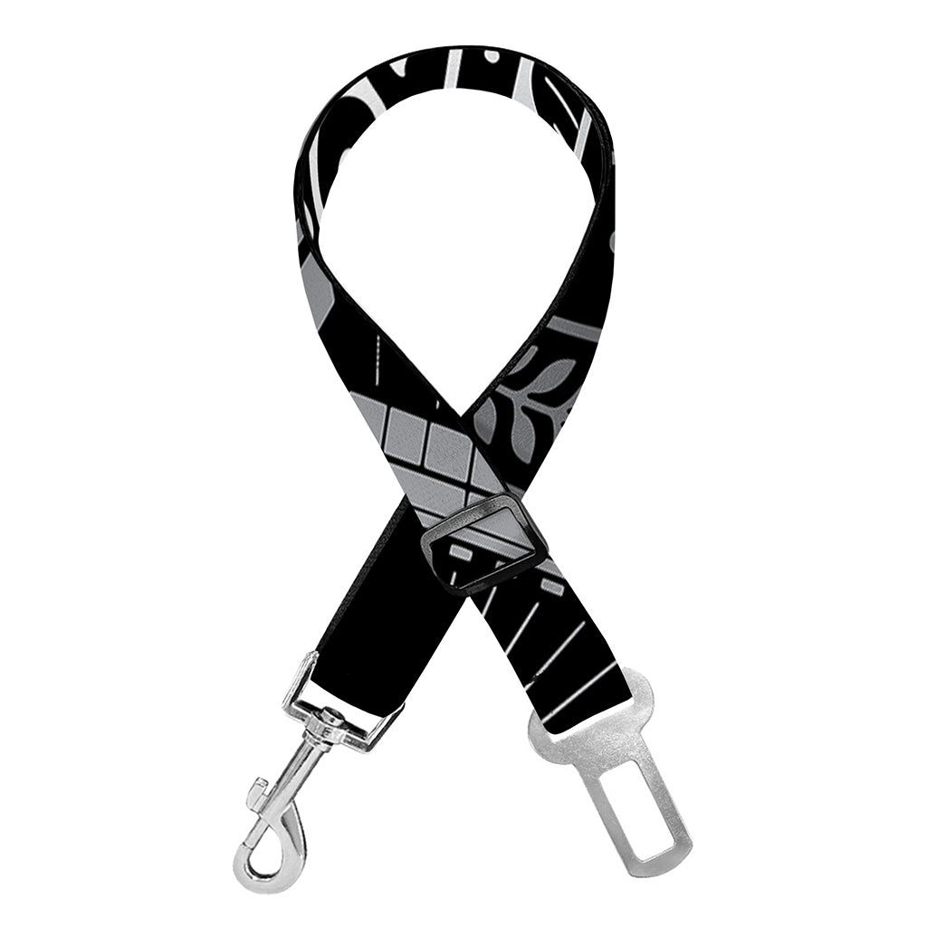 Silver And Black All Seeing Eye Print Dog Seat Belt