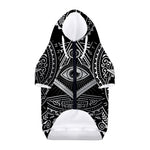 Silver And Black All Seeing Eye Print Dog Zip Up Hoodie