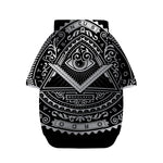 Silver And Black All Seeing Eye Print Dog Zip Up Hoodie