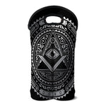 Silver And Black All Seeing Eye Print Double Neoprene Wine Tote