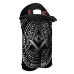 Silver And Black All Seeing Eye Print Double Neoprene Wine Tote