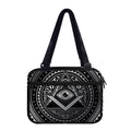 Silver And Black All Seeing Eye Print Double Strap Bible Bag