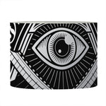 Silver And Black All Seeing Eye Print Drum Lamp Shade