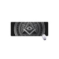 Silver And Black All Seeing Eye Print Extended Mouse Pad