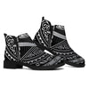 Silver And Black All Seeing Eye Print Flat Ankle Boots