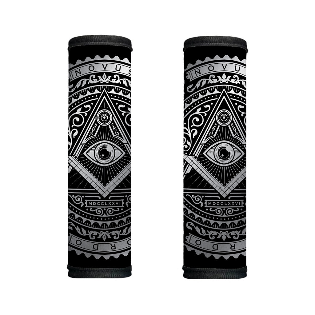 Silver And Black All Seeing Eye Print Handle Covers