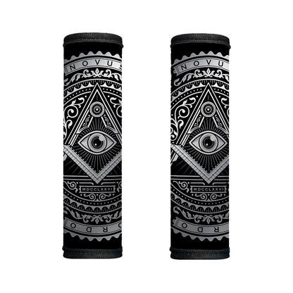 Silver And Black All Seeing Eye Print Handle Covers
