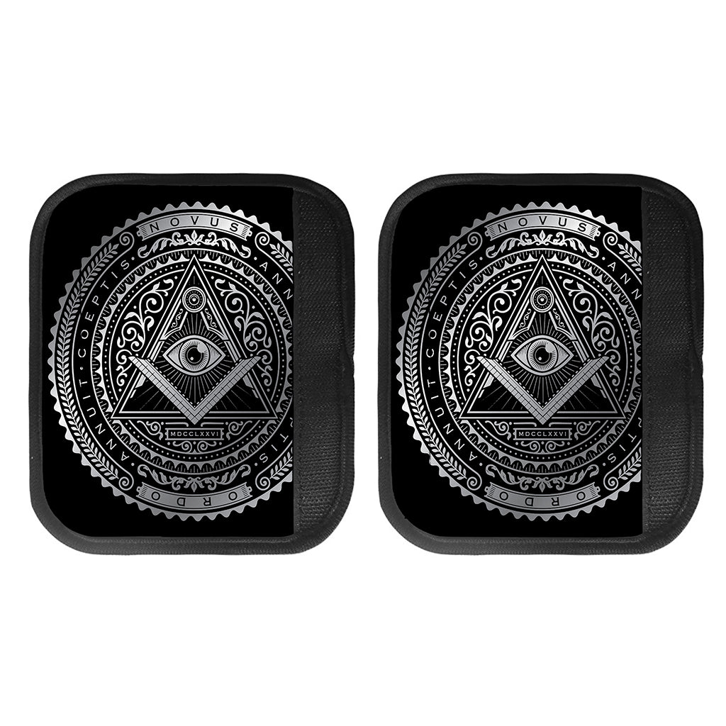 Silver And Black All Seeing Eye Print Handle Covers