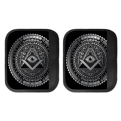 Silver And Black All Seeing Eye Print Handle Covers