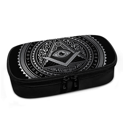 Silver And Black All Seeing Eye Print Insulin Cooler Travel Case
