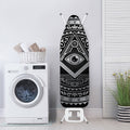 Silver And Black All Seeing Eye Print Ironing Board Cover