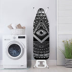 Silver And Black All Seeing Eye Print Ironing Board Cover