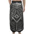 Silver And Black All Seeing Eye Print Lantern Pants