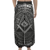 Silver And Black All Seeing Eye Print Lantern Pants