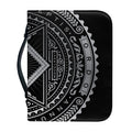 Silver And Black All Seeing Eye Print Leather Bible Cover