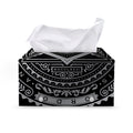 Silver And Black All Seeing Eye Print Leather Tissue Box Cover