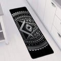Silver And Black All Seeing Eye Print Long Kitchen Mat