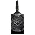 Silver And Black All Seeing Eye Print Luggage Tag