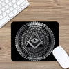 Silver And Black All Seeing Eye Print Mouse Pad