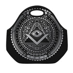 Silver And Black All Seeing Eye Print Neoprene Lunch Bag