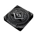 Silver And Black All Seeing Eye Print Outdoor Seat Cushion Cover