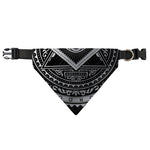 Silver And Black All Seeing Eye Print Over The Collar Dog Bandana