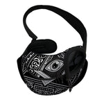 Silver And Black All Seeing Eye Print Pet Sling Carrier