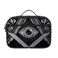 Silver And Black All Seeing Eye Print Portable Lunch Bag