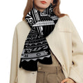 Silver And Black All Seeing Eye Print Scarf
