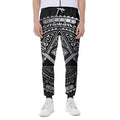 Silver And Black All Seeing Eye Print Joggers