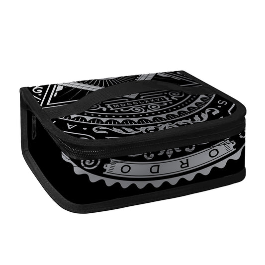 Silver And Black All Seeing Eye Print Small Lunch Bag