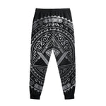Silver And Black All Seeing Eye Print Sweatpants