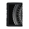 Silver And Black All Seeing Eye Print Trifold Wallet