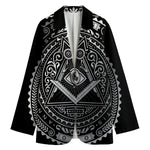 Silver And Black All Seeing Eye Print Women's Blazer