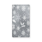 Silver And White Snowflake Pattern Print Baby Crib Sheet
