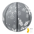 Silver And White Snowflake Pattern Print Basketball
