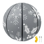 Silver And White Snowflake Pattern Print Basketball