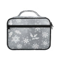 Silver And White Snowflake Pattern Print Briefcase Bible Bag