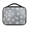 Silver And White Snowflake Pattern Print Classic Bible Case