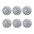 Silver And White Snowflake Pattern Print Coaster Set