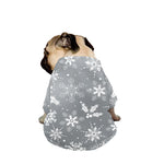 Silver And White Snowflake Pattern Print Dog Zip Up Jacket