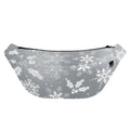 Silver And White Snowflake Pattern Print Fanny Pack