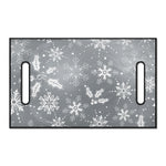Silver And White Snowflake Pattern Print Golf Cart Seat Cover