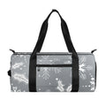 Silver And White Snowflake Pattern Print Gym Bag
