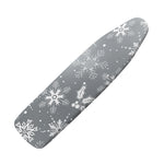 Silver And White Snowflake Pattern Print Ironing Board Cover