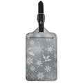 Silver And White Snowflake Pattern Print Luggage Tag