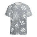 Silver And White Snowflake Pattern Print Men's Athletic T-Shirt